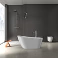 thumbnail image 6 of EastVita Freestanding Bathtub White Acrylic Streamline Stand Alone Soaking Bath Tubs for Adult with Overflow and Drain in Chrome cUPC Certified Perfect for Your Bathroom, 6 of 7