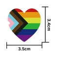 thumbnail image 3 of Girlsshop 500Pcs Pride Stickers Rainbow Heart Shaped Labels Adhesive Stickers, 3 of 9