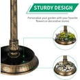thumbnail image 4 of RONG-3 Outdoor Bird Bath, Garden Bird Baths Decorations with Solar-Powered Lamp and Resin Pedestal Flower Planter Base Bird Feeder for Yard Patio, 4 of 10