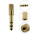 thumbnail image 1 of Small To Big Headphone Adapter Converter Plug 3.5mm To 6.35mm Audio Gold, 1 of 8