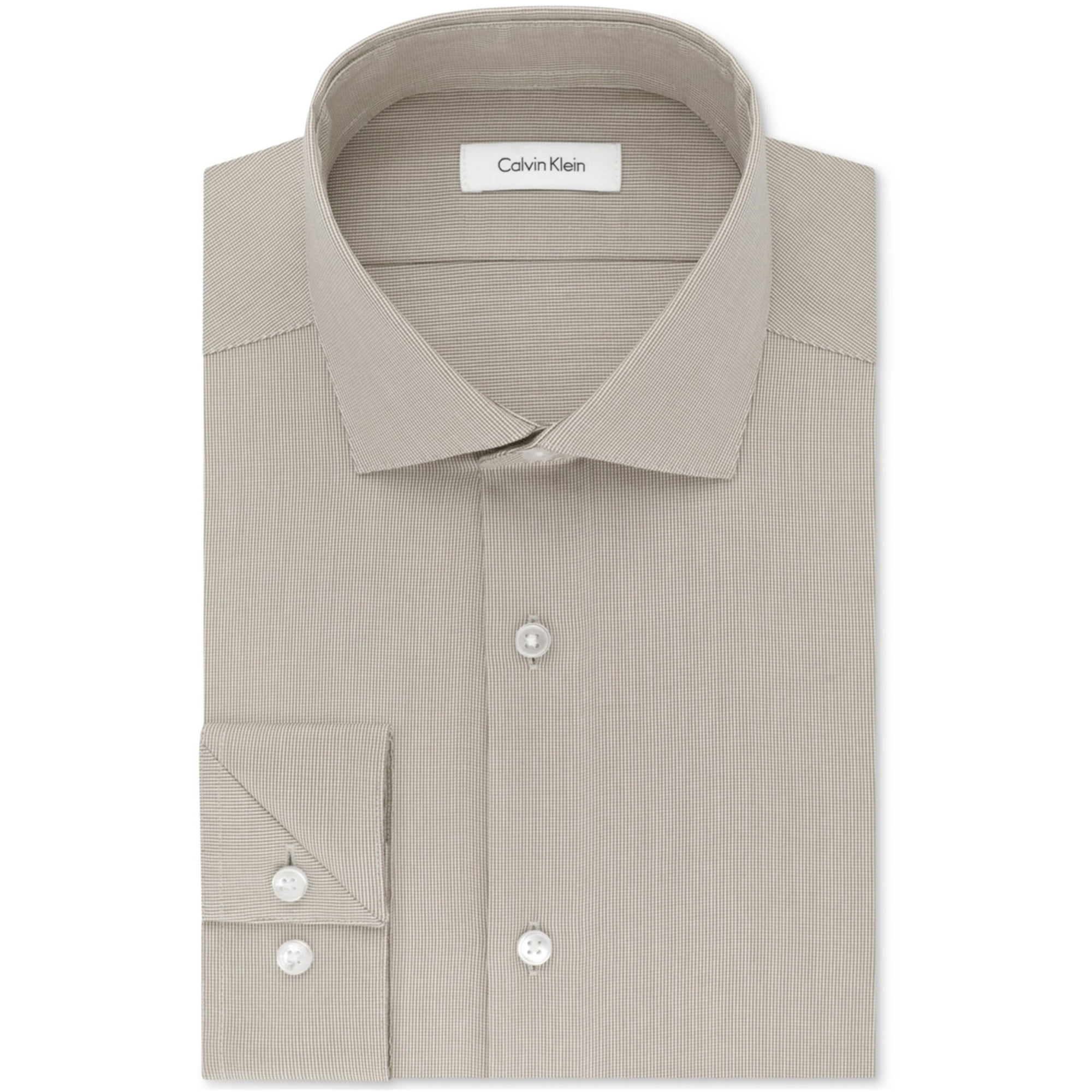 Men's M/15.5 Grey Easy Iron Textured Stripe Cotton Tailored Shirt Hammond & Co