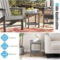 thumbnail image 4 of REKHHY Side Table Outdoor Small Patio Table 18” Adirondack Table, Weather Resistant End Tables, Outside Square Tea Table for Patio, Backyard, Poolside, Garden, Balcony (1, Gray), 4 of 8