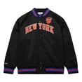 thumbnail image 2 of Men's Mitchell & Ness Black New York Knicks Hardwood Classics  Throwback Wordmark Raglan Full-Snap Jacket, 2 of 5