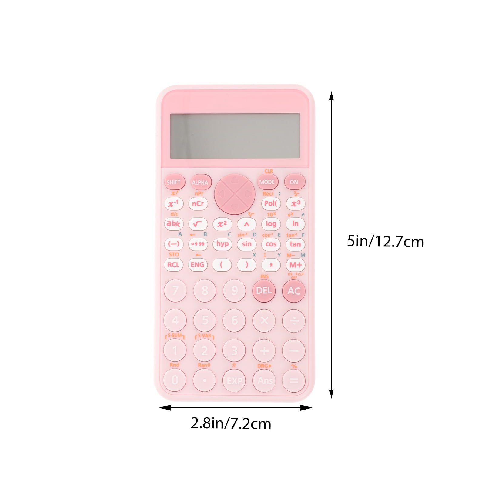 Supvox Portable Pink Scientific Calculator with Large Screen for Office and Study Use