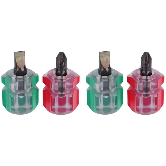 4-Pack Small Screwdriver Set with Ergonomic Handles for Tight Spaces