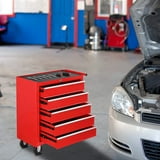 TUFFIOM Heavy Duty 5-Drawer Mobile Tool Chest, Lockable Storage ...