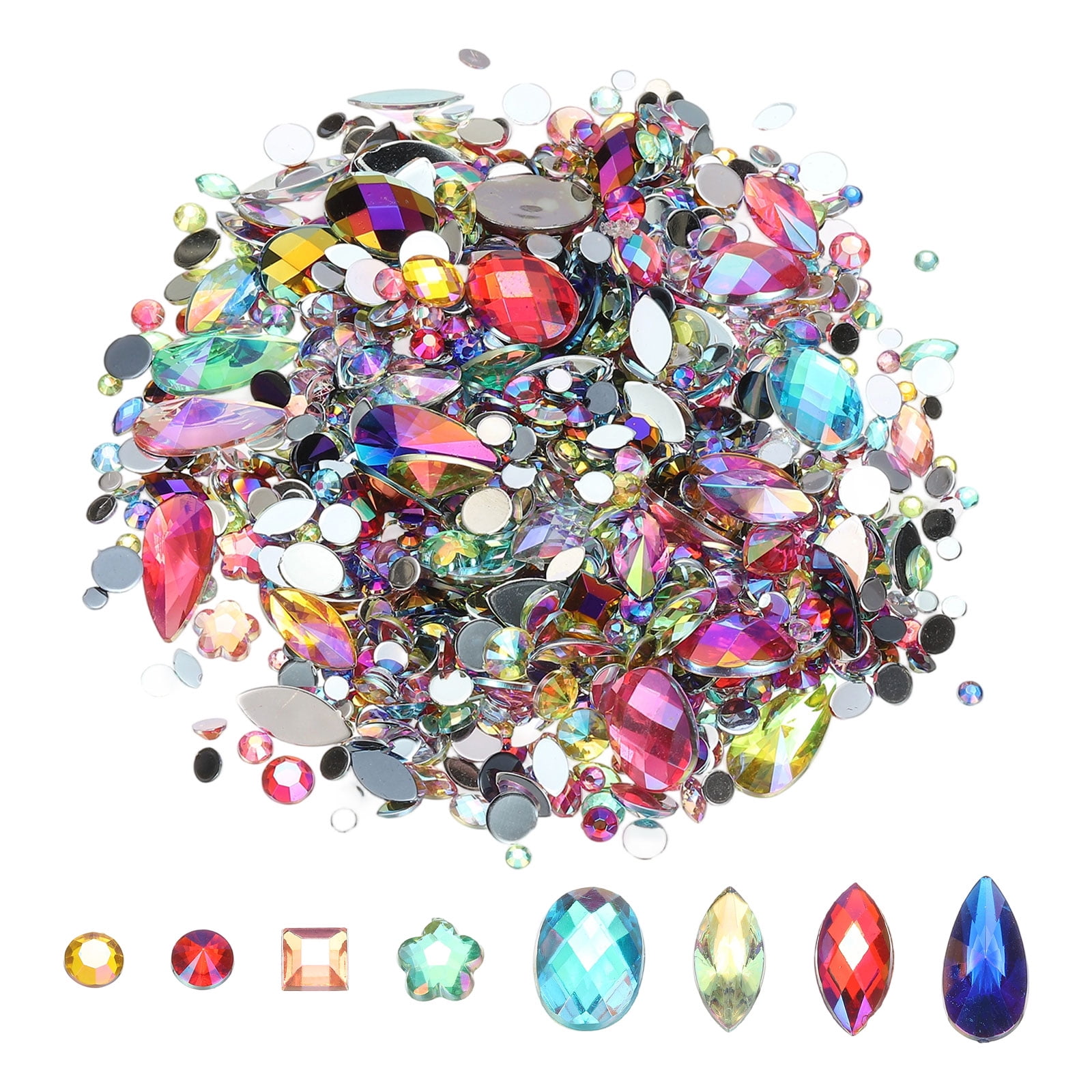 Uxcell Mixed AB Colorful Rhinestones for Nail DIY Craft Party Decorations Muticolor AB