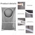 thumbnail image 4 of Kabuer Hanging Laundry Hamper Bag with Adjustable Stainless Steel Door Hooks and Suction Cup Hooks, 4 of 8