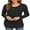 Black, variant on Womens Casual Long Sleeve Shirt Crewneck Twist knit Loose Tunic Tops