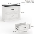 thumbnail image 6 of Vabches Farmhouse 2 Drawer File Cabinet, Office Filing Cabinet Nightstand with Metal Handles for Home Office, 6 of 9