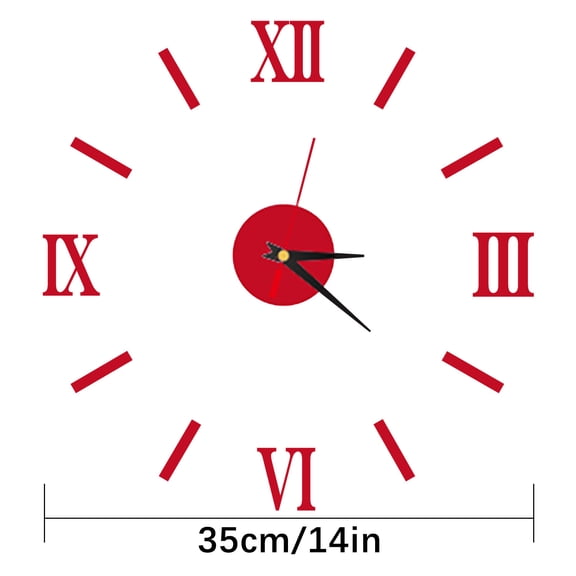 Wovilon Wall Stickers Murals For Bedroom, Living Room, Bedroom Roman Digital Wall Clock Personality Silent Diy Acrylic Wall Sticker Decorative Wall Clock