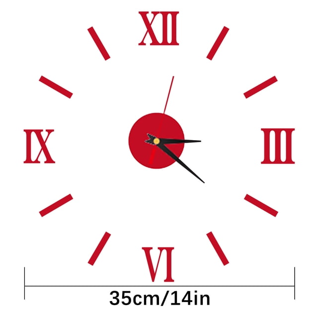 Roman Digital Wall Clock Personality Silent Diy Acrylic Wall Sticker Decorative Wall Clock