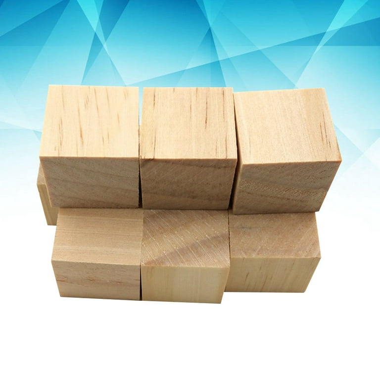 Unfinished Wood Cubes for DIY Crafts, 3/4 Inch Wooden Block Set (250 Pack)