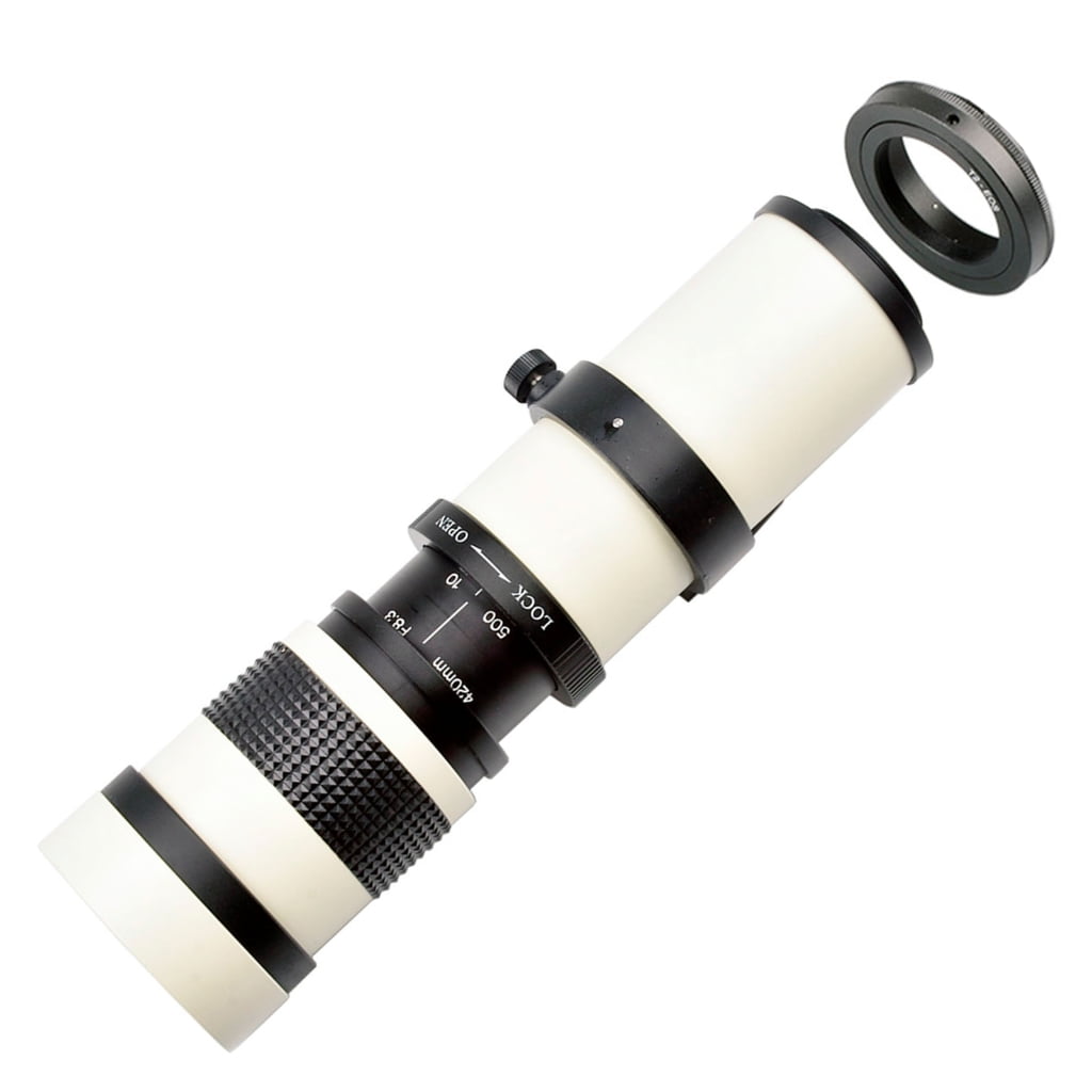 Necvior 420-800mm F/8.3-16 Telephoto Lens for D5100 D5200 D3300 D3400 D3200 D90 D7200 D5600 D3400 6D DSLR Cameras