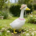 thumbnail image 4 of Porch Goose Outfits, Outdoor White Goose Statue with Costume set Garden Decor, for Holiday Porch ,Gooses Clothes Yard Accent for Home Decors Housewarming Gifts, 4 of 6