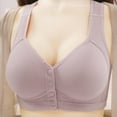 thumbnail image 2 of Npasoilc Front Button Bras For Women Front Closure Full Coverage Bras Breathable Bras Everyday Bras Sports Bras Sleep Bras No Underwire Cotton Bras, 2 of 9