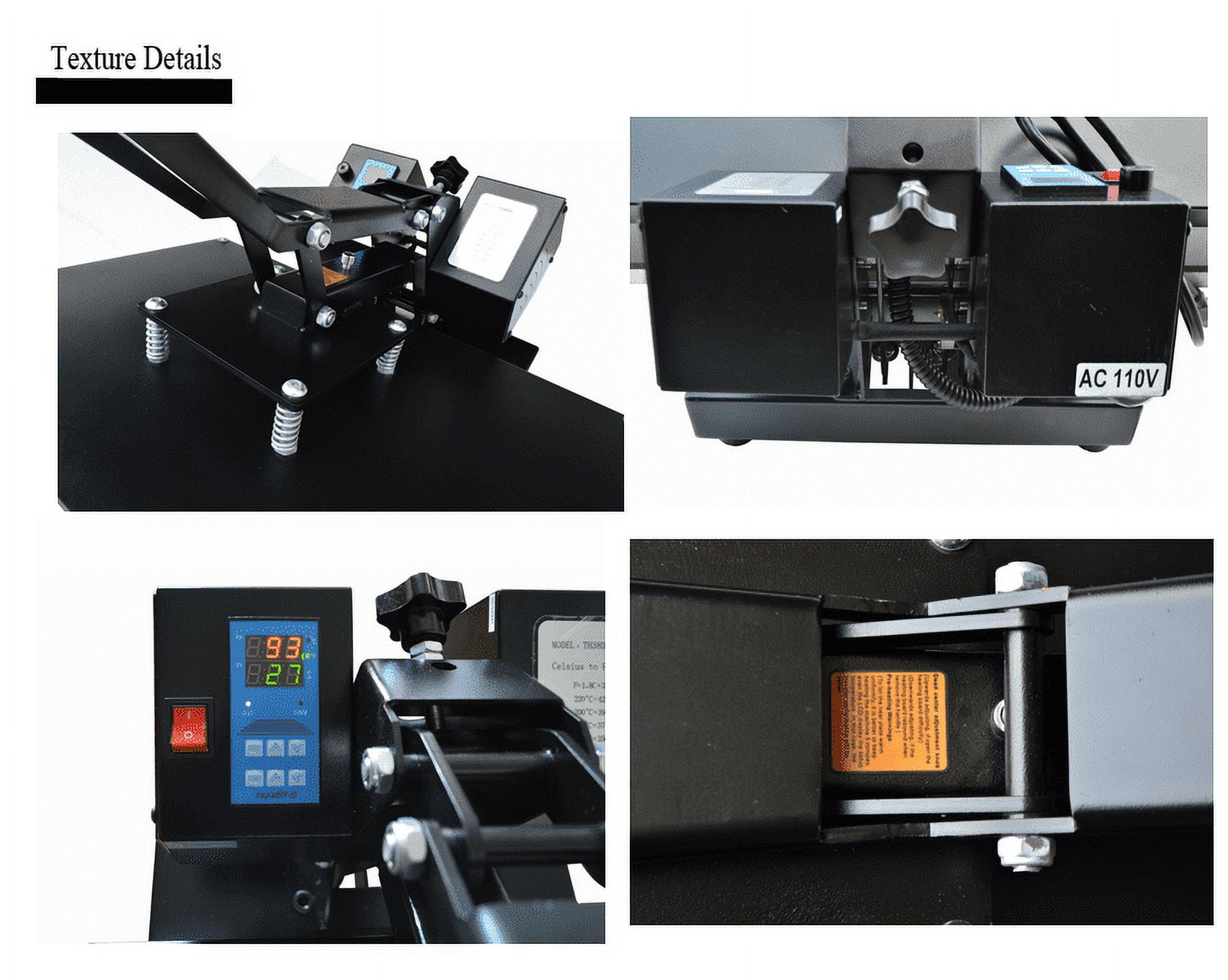 INTBUYING 15"*15" Digital Flat Heat Press Machine for T-shirt Transfer Start-up Kit DIY Transfer Package