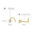thumbnail image 3 of Premium 10k Yellow Gold & White Gold Nose Stud in 20 Gauge, Multiple sizes available. Diamond nose ring for women. Non-Irritating Skin Safe Real Gold, Nose piercing stud for women & Men, 3 of 4