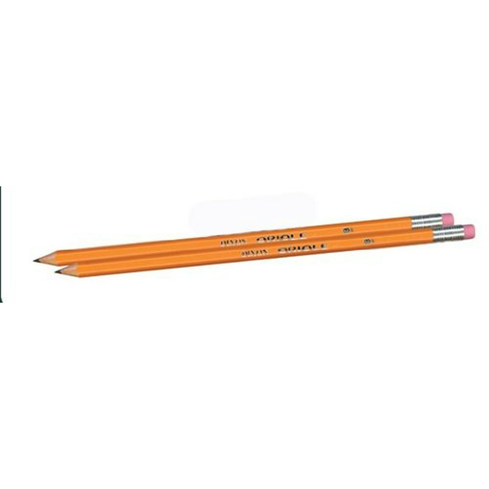 Dixon Oriole Pencil, Number 2 Tip, Black Lead, Yellow Barrel, Pack of