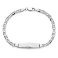 thumbnail image 4 of Primal Gold 14 Karat White Gold Soft Diamond Shape Anchor Link ID Bracelet, 4 of 4