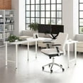 thumbnail image 2 of Pemberly Row 72W L Shaped Computer Desk w/ Metal Legs in White - Engineered Wood, 2 of 6