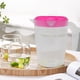 thumbnail image 2 of Juego de hervidor de agua fría de 2 piezas con tapa 1L para refrigerador para agua infundida jugo té helado jarra de plástico para refrigerador dispensador de bebidas para restaurante en casa, 2 of 3