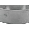 thumbnail image 3 of Cement Round Bird Bath with 2 Figurine and Engraved Floral Motif, Gray, 3 of 6