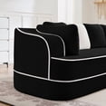 thumbnail image 4 of Aukfa 77" Double Chaise Sleeper Sofa, 2-Piece Modular Sectional, Teddy Velvet, Black, 4 of 10