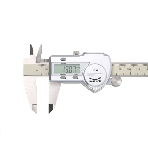 Graflsoa Stainless Steel Digital Caliper with IP54 Waterproof, LCD Display, and Dual Units (mm/inch) for Precise Measurements up to 300mm, Includes 2 CR2032 Batteries