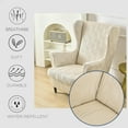 thumbnail image 4 of CHUNTIAN Wing Chair Slipcovers Printed Wingback Chair Covers 2 Pieces Wingback Armchair Slipcover Stretch Chair Slip Covers Washable Armchair Protector Cover for Living Room and Bedroom, 4 of 5