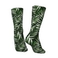thumbnail image 5 of Uemuo Tropical Palm Leaves1 Pattern Women's Crew Socks, Soft Durable Breathable Moisture-Wicking with Odor Control Cotton socks, 5 of 9