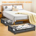 thumbnail image 5 of FOUKUS Under Bed Storage with Wheels:2 Pack Under the Bed Storage Bins, Collapsible Under Bed Storage Bags for Clothes, Sheets,Shoes,Linen-like Grey, 5 of 6