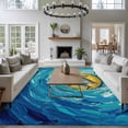 thumbnail image 3 of Funny Art Large Area Rugs 5x8 ft Summer Koala Swimming Blue Sea View Oil Painting Washable Rug Non Slip Indoor Carpet Absorbent Floor Mat for Living Room Bedroom Dining Room, 3 of 9