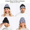 thumbnail image 7 of joogoo Blue Skulls Bones Beanie Hats Cuffed Winter Warm Knit Thick Beanies, 7 of 7