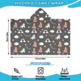 thumbnail image 2 of Dark Gray Princess Unicorn Cloud Pattern Hooded Bath Towel，50"x30" for Ages 3 To 12 Kids, Quick Dry Lightweight Soft Microfiber Hood Beach Towel Cover Up for Kids, 2 of 7
