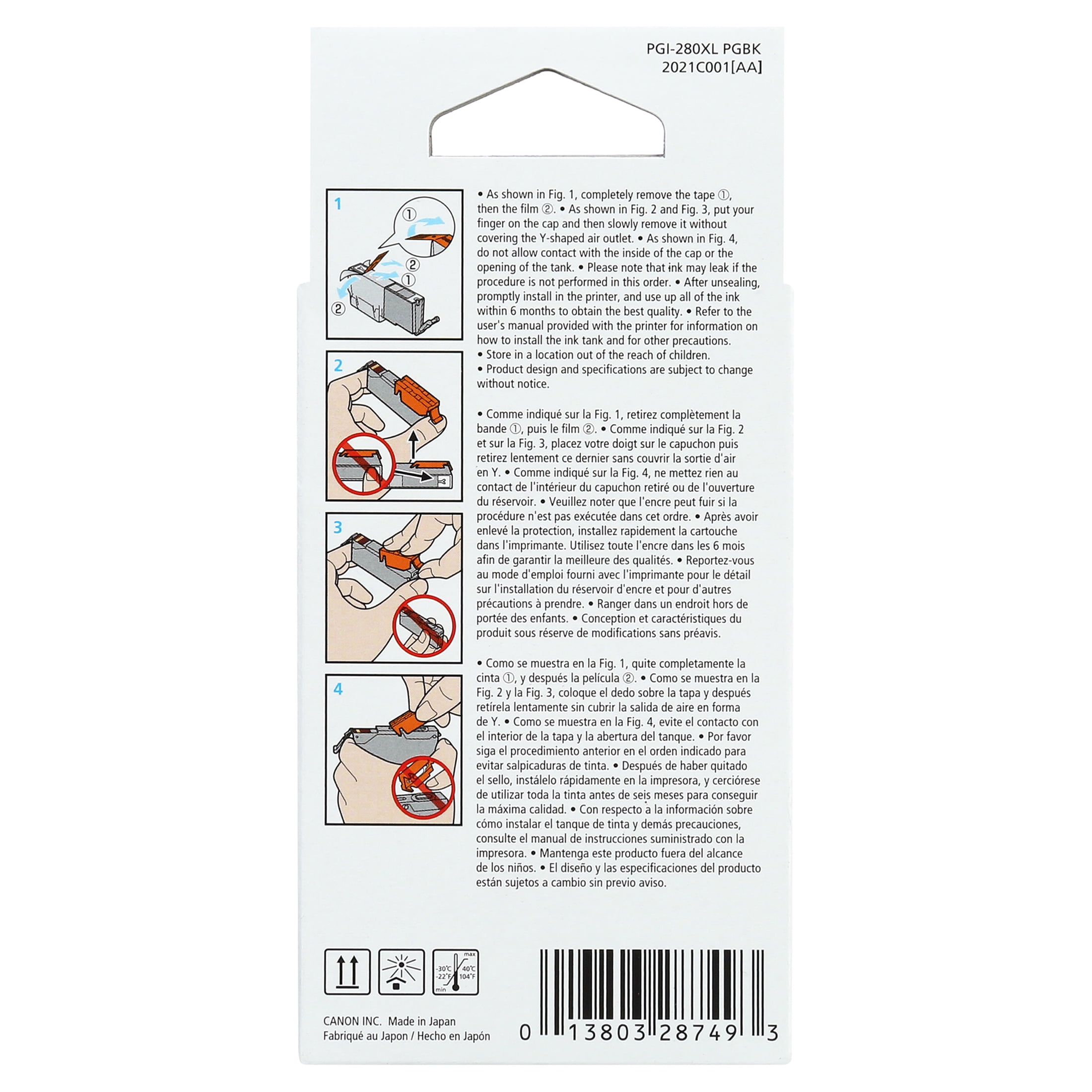 Canon PGI-280 XL Pigment Black Ink for Sharp Text, Longevity