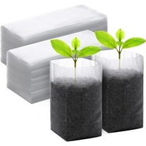 NOGIS 200 PCS Nursery Bags, Non-Woven Fabric Seedling Bags Biodegradable, 5.5"x6.3" Grow Bags for Home Garden, Tree, Flower, Vegetable Seed Starter Bags, Nursery Pots Container Plants Pouch