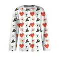 thumbnail image 3 of TQWQT Valentines Day Sweater Women Plus Size Open Front Love Heart Print Cute Sweater Button Down Cardigans Clothes L, 3 of 5