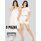 thumbnail image 4 of Set Pijama 3 Piezas Mujer Verano Bata Top y Short, 4 of 5