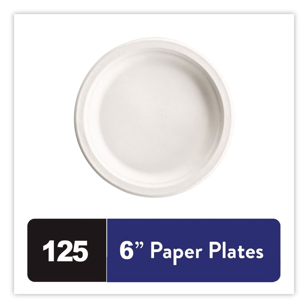 Chinet, HUHVACATECT, Paper Dinner Plates, 6" Round, 1000 / Carton, White