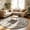 Blue, variant on Round Rugs Vintage Print Low Pile Non-slip Circle Carpet Indoor Area Rug for Living Room Nursery, 5ft, Cyan