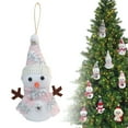 thumbnail image 2 of Christmas Tree Plush Ornaments, Small Plush Christmas Hanging Ornaments, Soft Mini Stuffed Animal Toys for Mini Xmas Tree Hanging Decorations Supplies, Snowman, 2 of 7