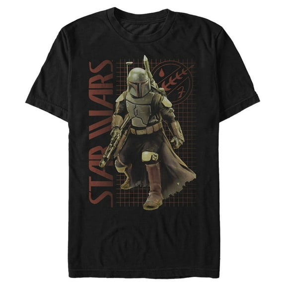 Men's Star Wars: The Book of Boba Fett Action Grid Logo Graphic Tee Black 2X Large