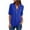 Dark Blue dress shirts for women, variant on USSUMA Casual V-Neck Long Sleeve Work Tunics Blouses Top