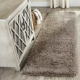thumbnail image 2 of SAFAVIEH Indie Balfour Solid Shag Runner Rug, Mushroom, 2'3" x 9', 2 of 6