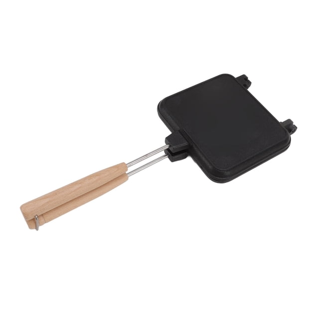 Sandwich Cooking Pan, Multifunction Screwed Connection Aluminum Alloy Double Sided Sandwich Pan Heat Polymerizing Bottom Detachable for Coffee Shops for Home