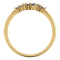 thumbnail image 5 of 0.17 ctw Wedding Band for Women - 18K Yellow Gold Simulated Tanzanite Stackable Eternity Ring, 5 of 6