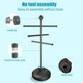thumbnail image 4 of Pool Towel Rack Outdoor, 59" Aluminum Towel Holder with Wide Stable Base,3 Adjustable Bars, Pool Furniture,Rustproof Towel Drying Rack for Pool, Patio, Hot Tub,& Spa – White, 4 of 8