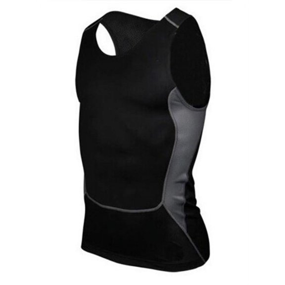 EFINNY Mens Compression Base Layer Sleeveless Sports Fitness Tight Shirts