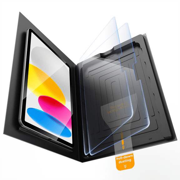 Kenke 2 Pack Screen Protector for iPad A16 11th/10th Generation (11/10.9 Inch, 2025/2022), with Easy-Install Tray [Military Grade Shatterproof] 9H  Hardness Tempered Glass, Dust & Bubble Free